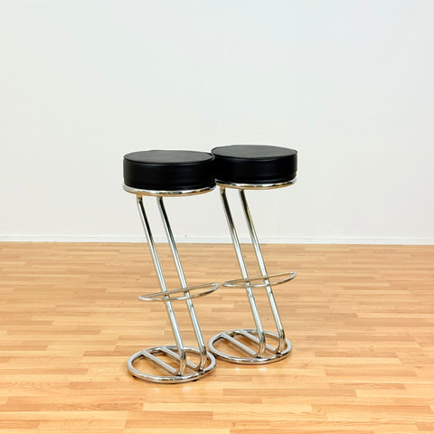 Italian pair of barstools by C. Nilsson for Effezeta, model "Zeta"
