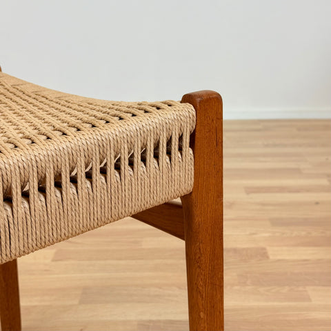 Swedish single dining chairs in teak & oak by DUX