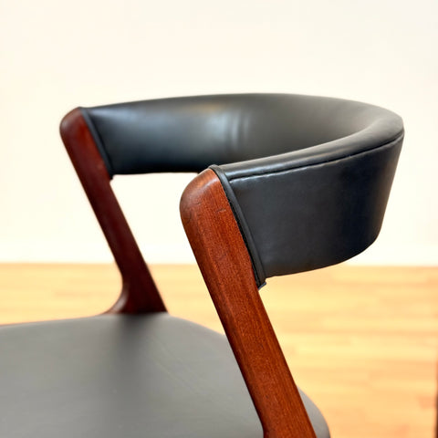 Danish dining chairs in walnut by Kai Kristiansen