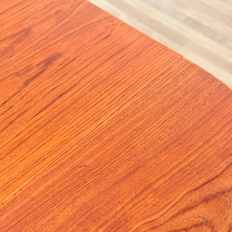 Danish round dining table in teak