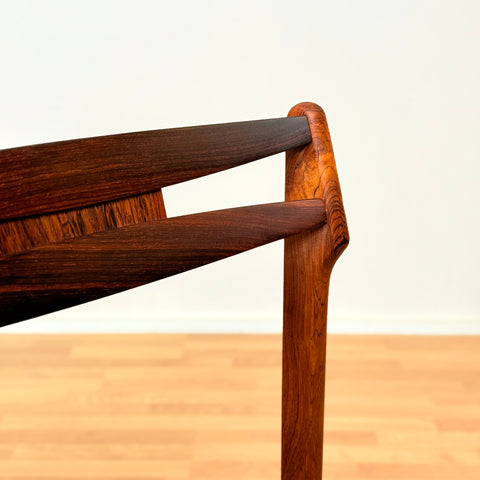 Danish dining chairs in Santos rosewood by Erik Buch