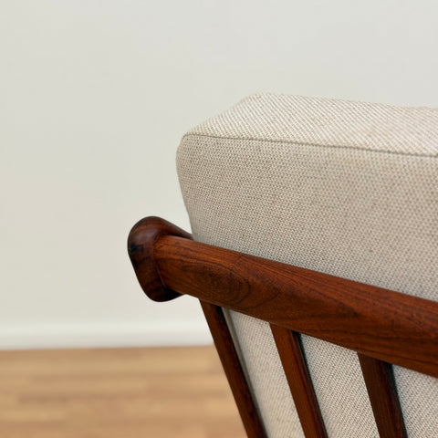Armchair in solid teak by H. Brockmann-Petersen, 1950s-60s Denmark
