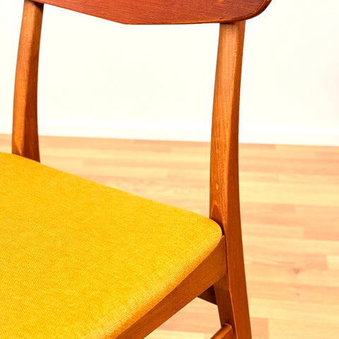 Danish set of 4 dining chairs in teak & beech by Findahl
