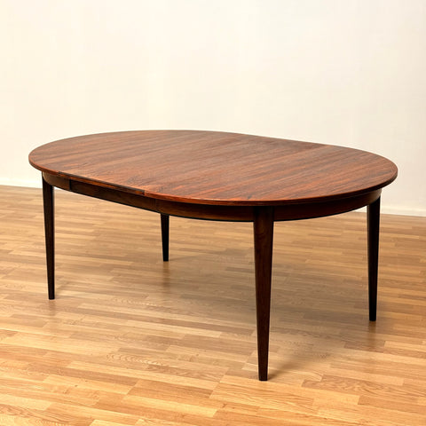Danish round dining table 'model nr. 55' with 1 ext by Omann Jun A/S