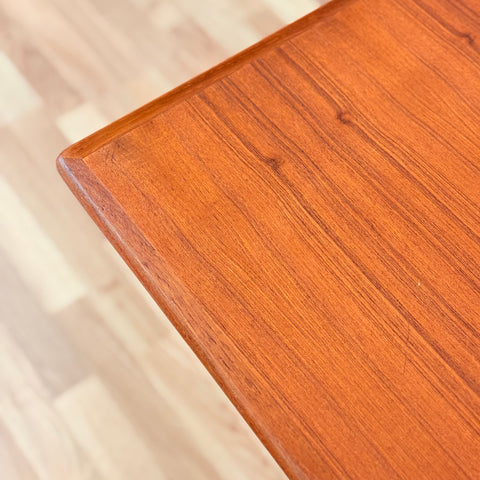 Danish small square dining table in teak