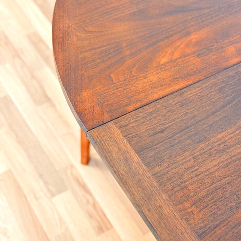Swedish round dining table in walnut