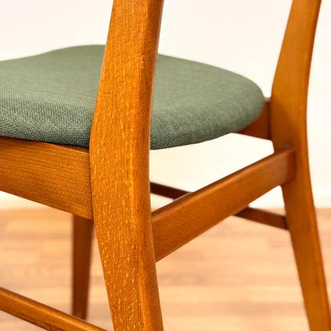 Set of 4 dining chairs in beech & teak, Farstrup, Denmark