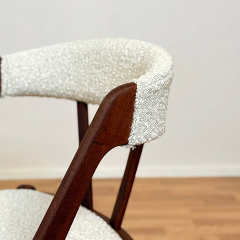 Danish set of 4 dining chairs in teak by Henning Kjærnulf