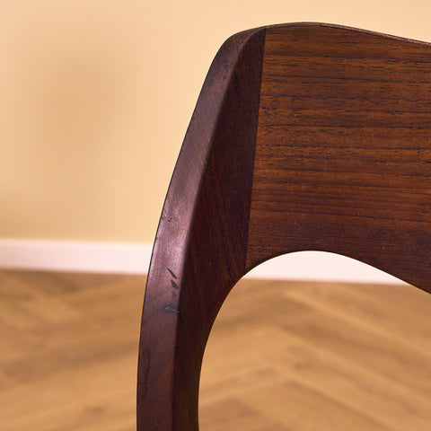 Danish set of 4 dining chairs in teak, model 71 by Niels O. Møller