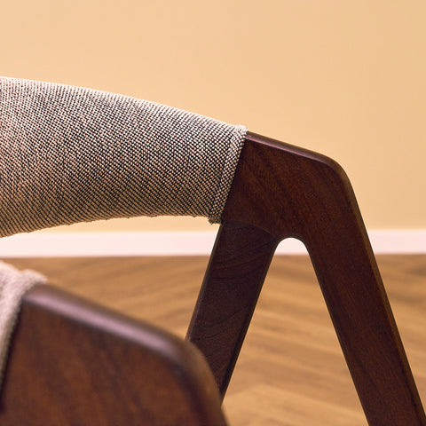 Danish set of 6 dining chairs in walnut by Sax Møbler
