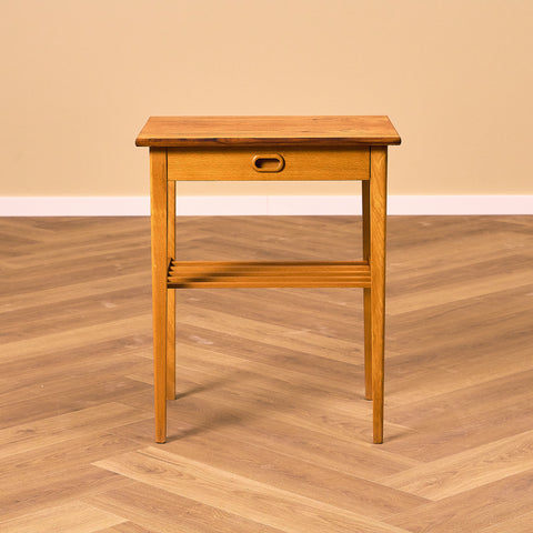 Swedish bedside table in teak & beech