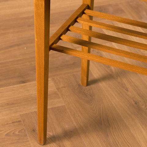 Swedish bedside table in teak & beech