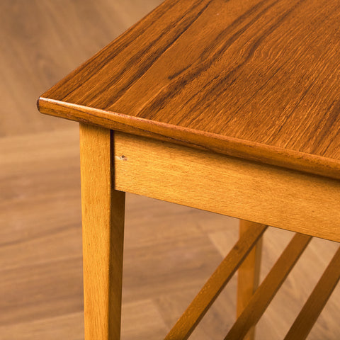 Swedish bedside table in teak & beech