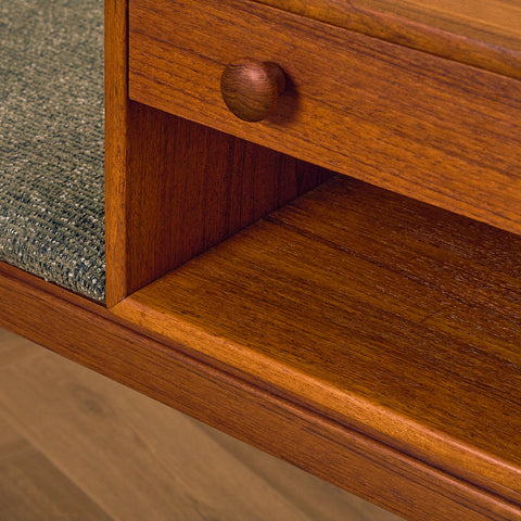 Swedish hall bench in teak by Gunnar Myrstrand för Tingströms, model 'Casino'
