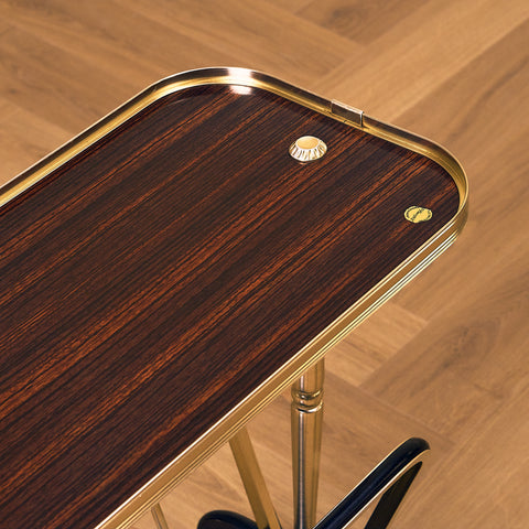Danish serving trolley with magazine shelf by AJ Hagensen, Nørresundby