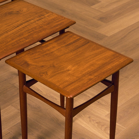 Danish set of nest of tables in teak