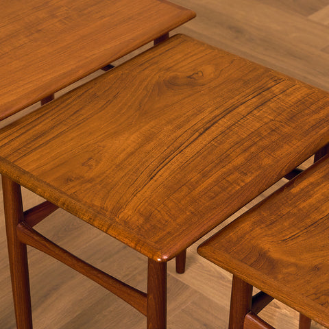 Danish set of nest of tables in teak