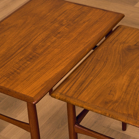 Danish set of nest of tables in teak