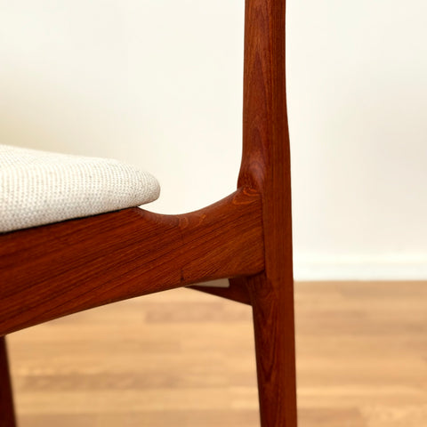 Danish set of 6 dining chairs by B. Rasmussen for Thorso Mobelfabrik