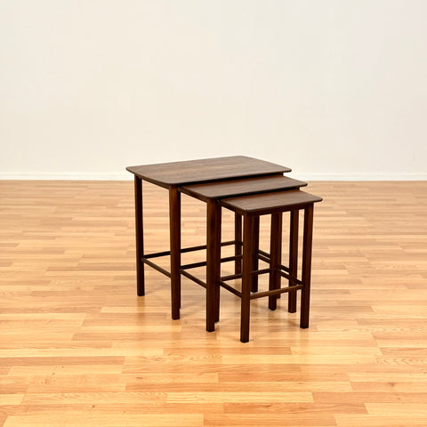 Danish set of nest of tables in teak
