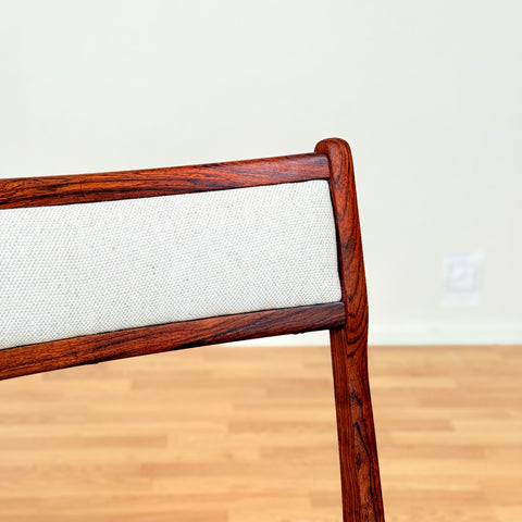 Danish set of dining chairs in Santos rosewood