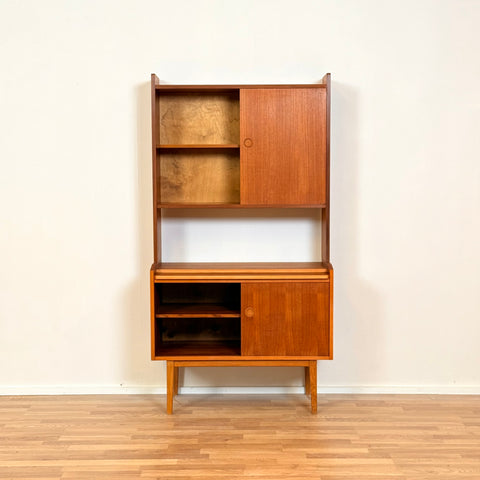 Swedish bookshelf in teak and beech