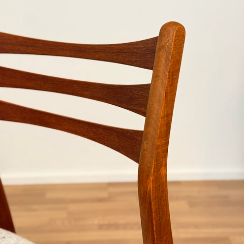 Danish set of 4 dining chairs in teak and beech by SAX