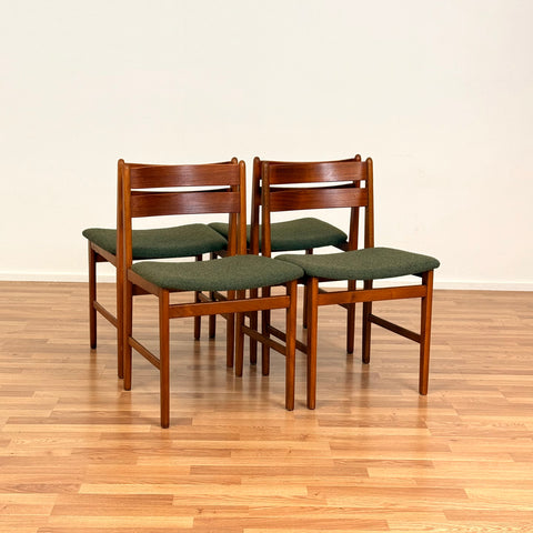Set of 4 dining chairs in teak, 1950s-60s, Denmark