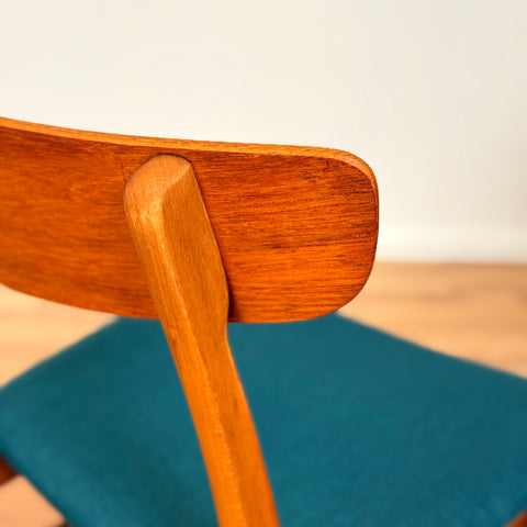 Danish set of 4 dining chairs in teak & beech by Findahl