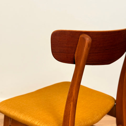 Danish set of 4 dining chairs in teak & beech by Findahl