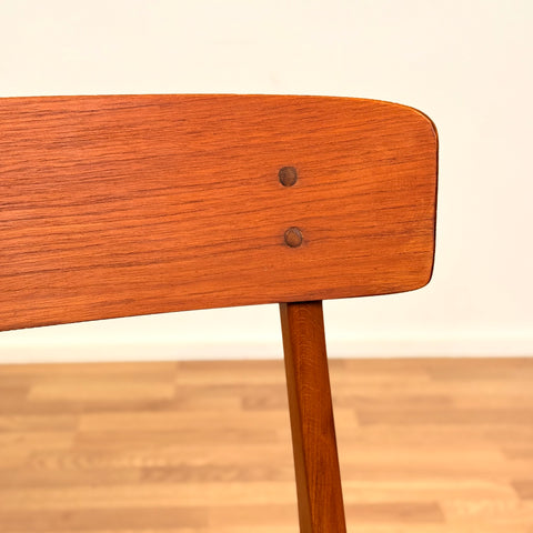 Danish set of 2 dining chairs in teak & beech by Fastrup