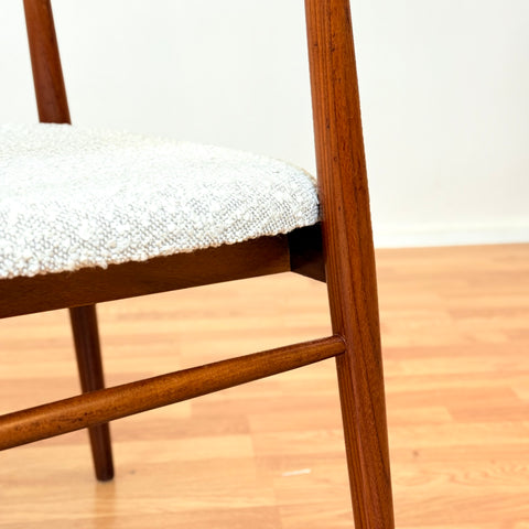Danish set of 2 dining armchairs in walnut