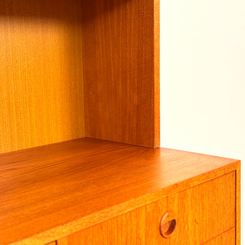 Swedish bookshelf in teak & beech