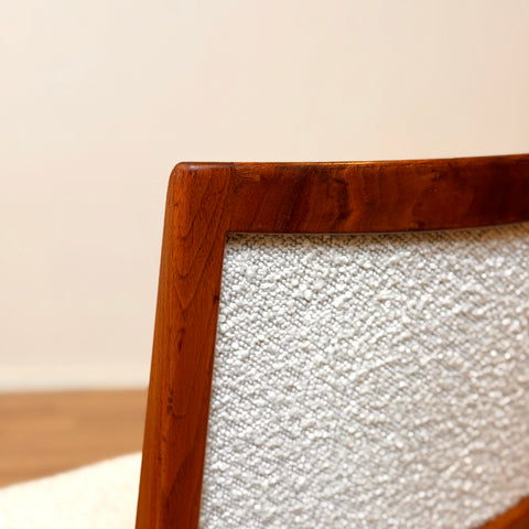 Swedish dining chairs in walnut by Skaraborgs Möbelindustri AB