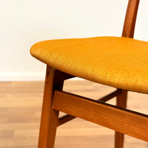 Danish set of 4 dining chairs in teak & beech by Findahl