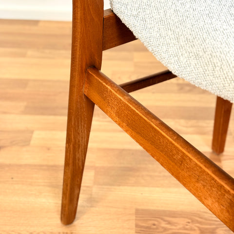 Danish set of 6 dining chairs in teak & beech by Findahl