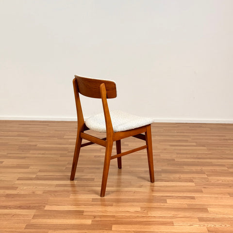 Danish set of 6 dining chairs in beech & teak by Farstrup