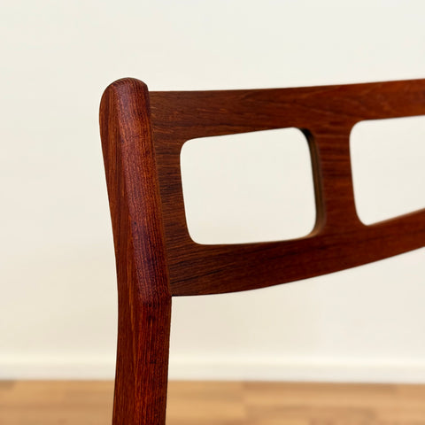 Set of 4 dining chairs in solid teak, 1950s-60s, Denmark