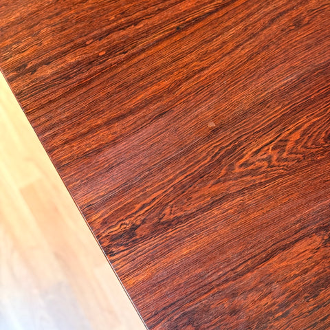 Danish dining table in Santos rosewood by Bruno Hansen