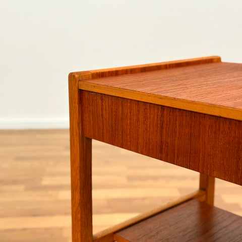Bedside table in teak & oak, 1950s-60s, Sweden