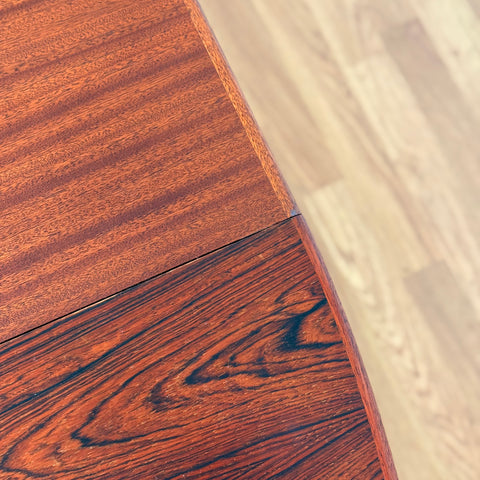 Round dining table in Santos rosewood by Omann Jun, 1950s-60s, Denmark
