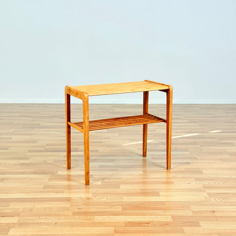 Swedish side table in birch