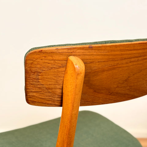Set of 4 dining chairs in beech & teak, Farstrup, Denmark