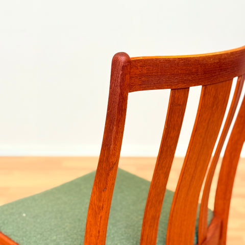 Swedish set of 4 dining chairs in teak