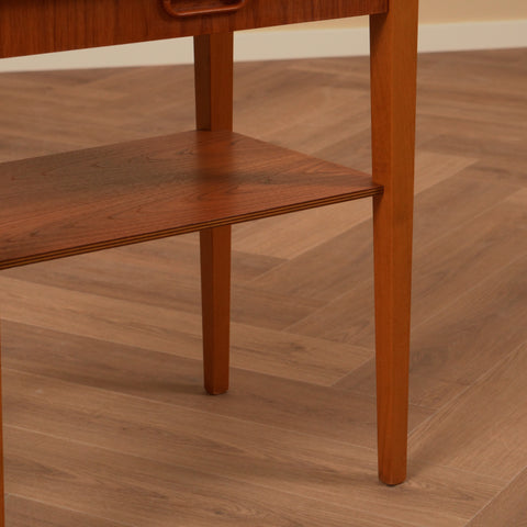 Swedish bedside tables in teak & beech