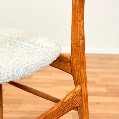 Swedish set of 4 dining chairs in oak
