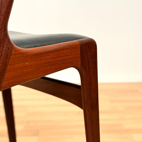 Danish dining chairs in walnut by Kai Kristiansen