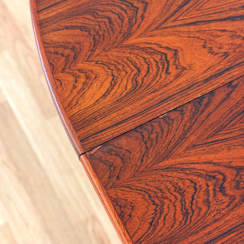 Round dining table in Santos rosewood by Omann Jun, 1950s-60s, Denmark