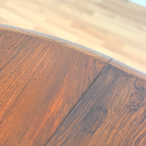 Danish round dining table in walnut