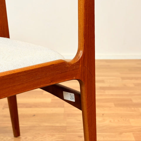 Danish dining chairs in teak by Erik Buch